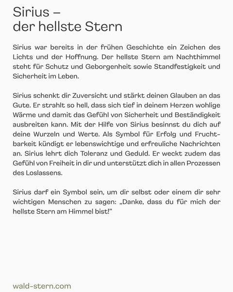 Sirius - der hellste Stern